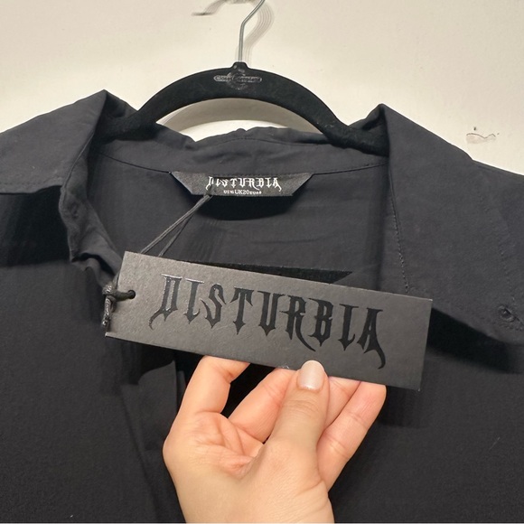 NWT Disturbia Fenrir Midi Shirt Dress Black 16 - Picture 8 of 11